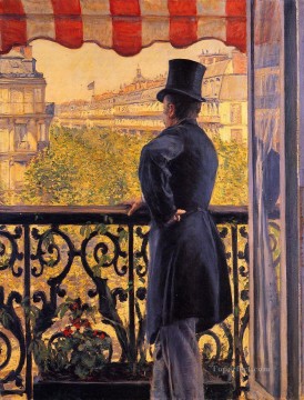 The Man on the Balcony2 Gustave Caillebotte Oil Paintings